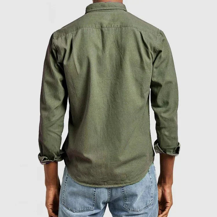 Dennis Men’s Casual Shirt – Classic Long Sleeve Button-Up for Everyday Wear