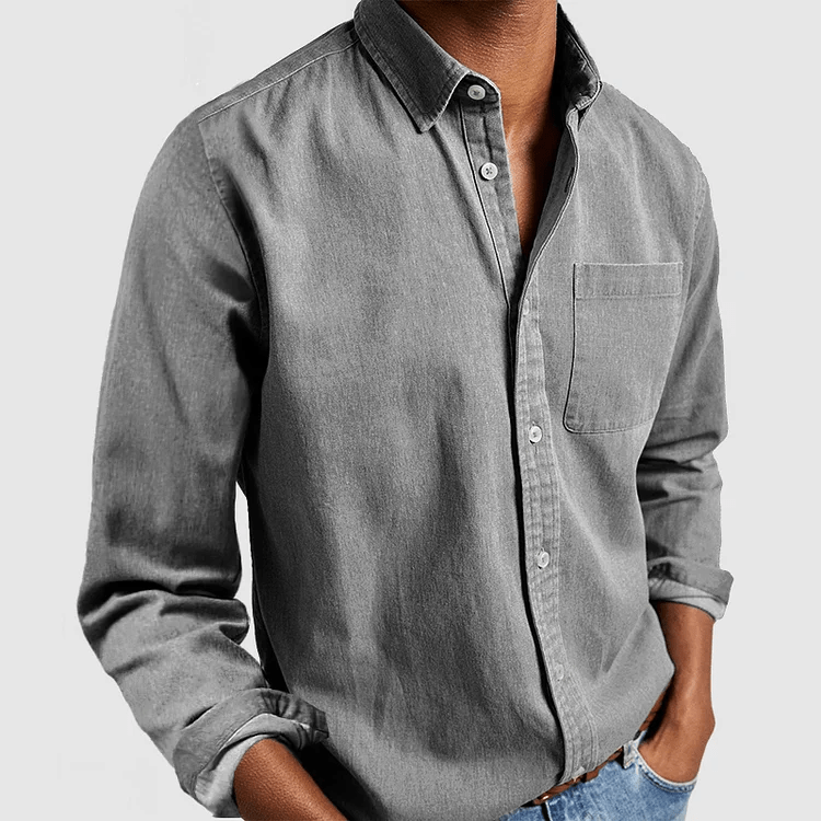 Dennis Men’s Casual Shirt – Classic Long Sleeve Button-Up for Everyday Wear