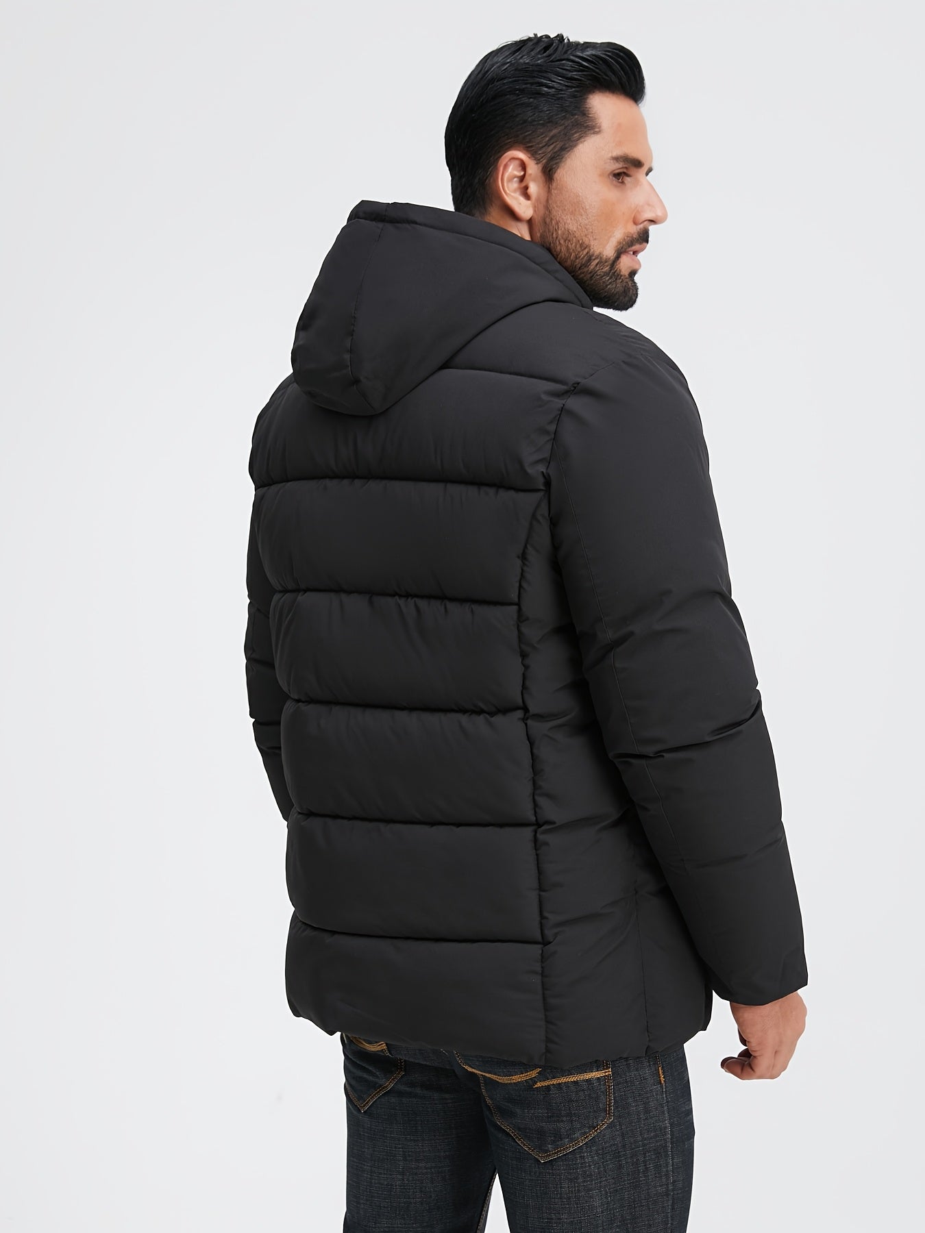 Men’s Heavyweight Winter Coat – Thermal Insulation & Refined Long Design