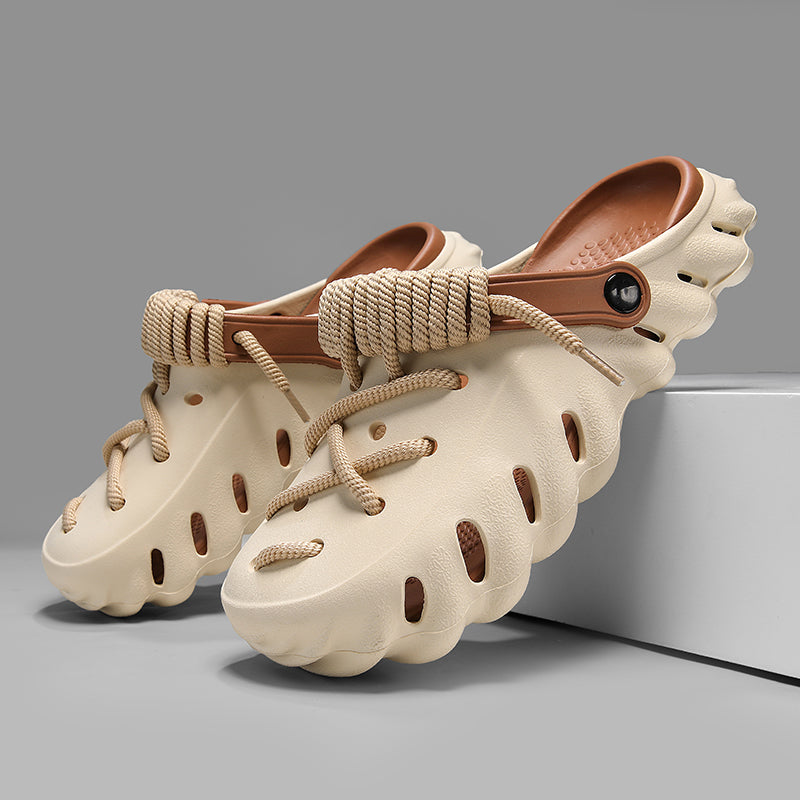 Men’s Laced Clogs – Lightweight Foam, Customizable Fit, Water-Friendly - Solorfit