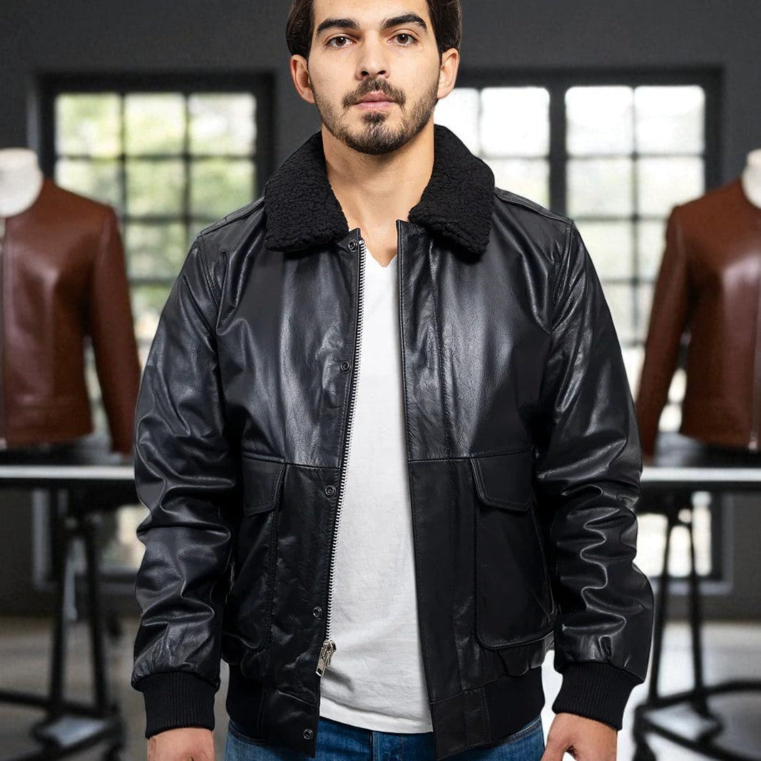 Solorfit Cruze Bomber Men's Fashion Leather Jacket