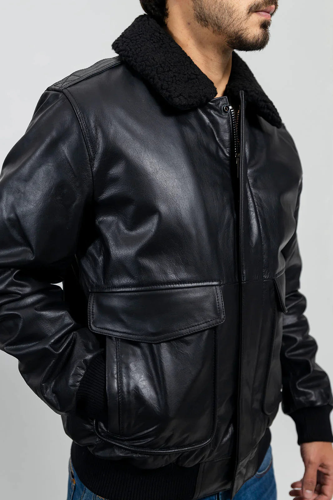 Solorfit Cruze Bomber Men's Fashion Leather Jacket