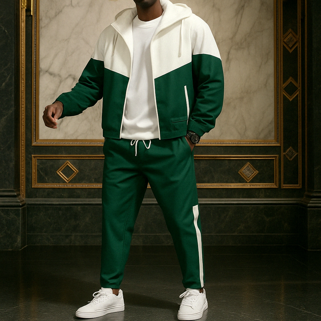 Vellaro Dual-Tone Tracksuit – Modern Streetwear Comfort & Style