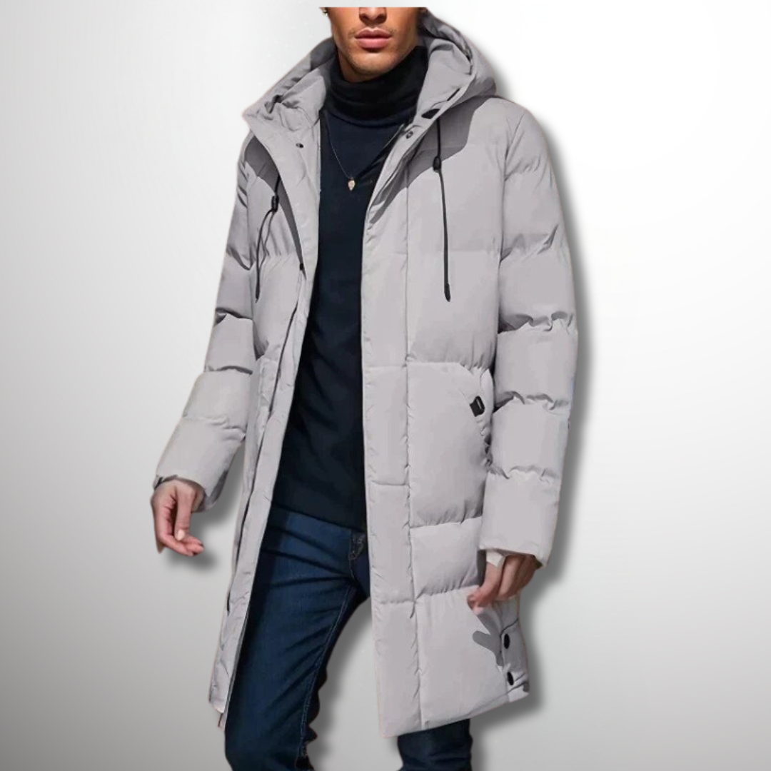 Elegant Long Men’s Coat – Warm Winter Overcoat - Solorfit