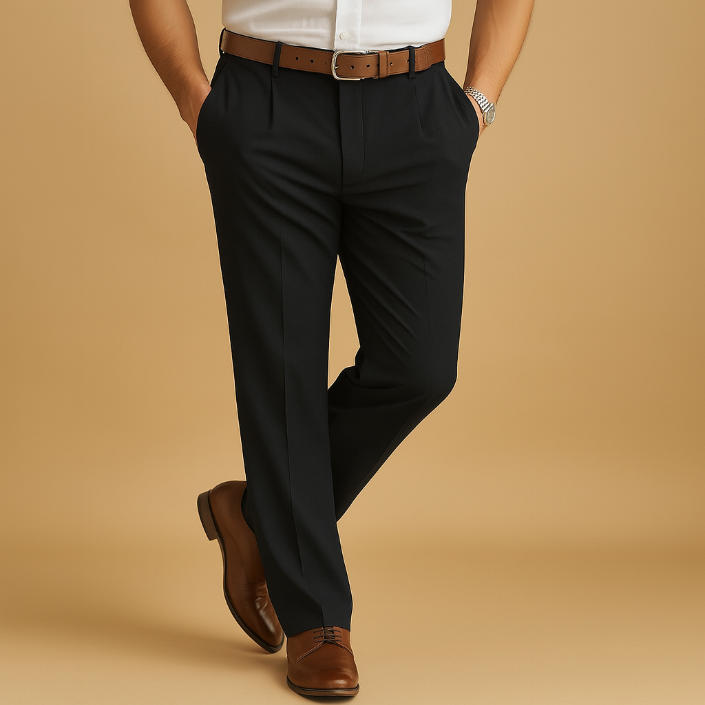 Men’s Casual Chino Trousers – Slim Fit – Stretch Fabric – Smart Pants for Work or Everyday Wear