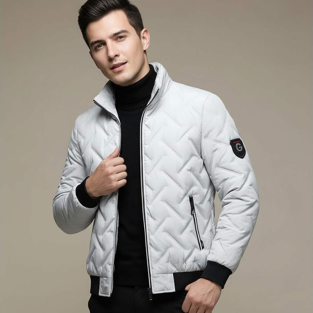 Vario Men’s Jacket with Velvet Finish – Soft Touch Outerwear