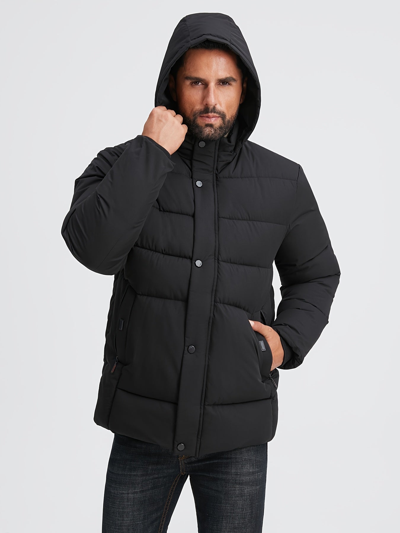 Men’s Heavyweight Winter Coat – Thermal Insulation & Refined Long Design