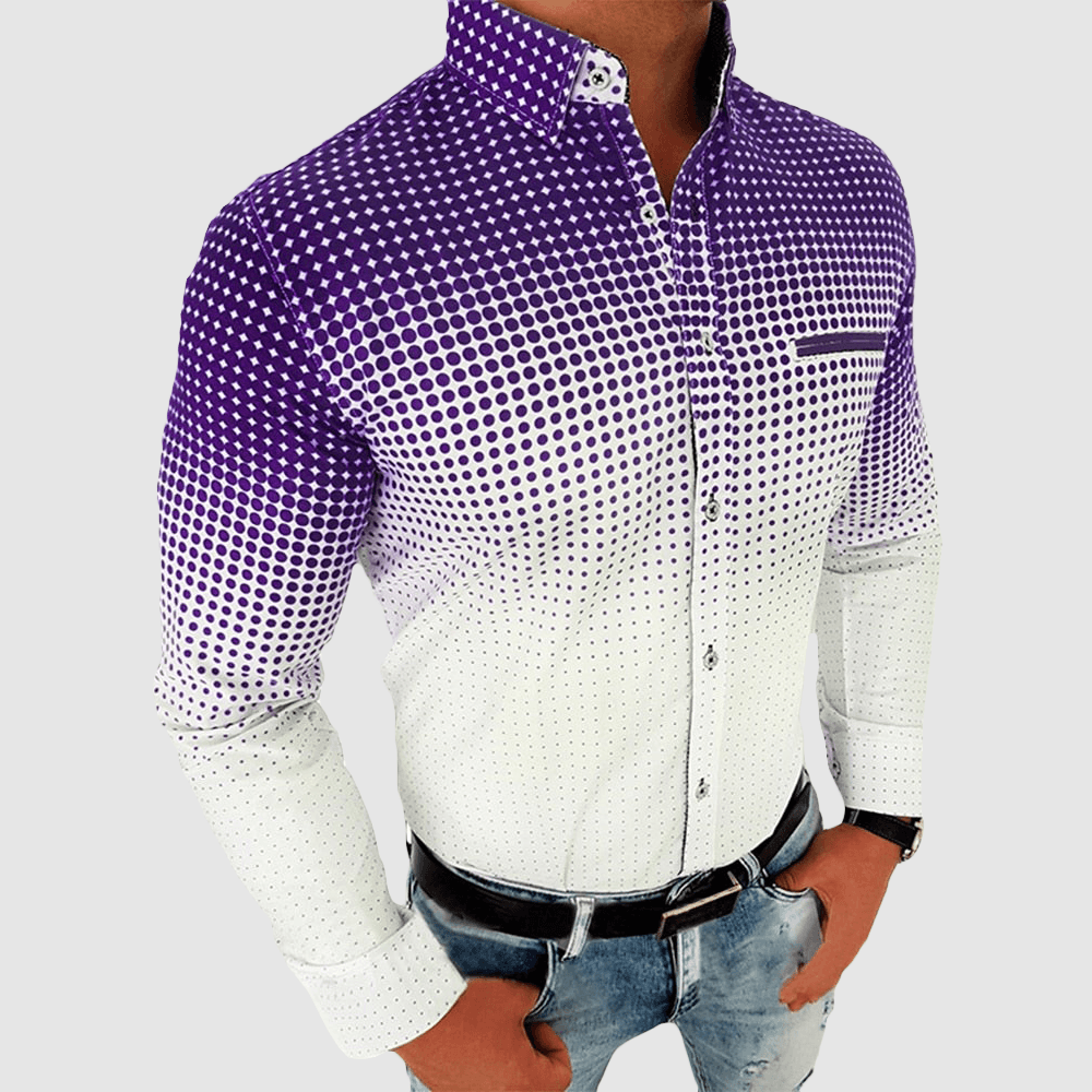 CloudExplosion Men’s Blouse Shirt – Modern Casual Graphic Shirt for Everyday Style
