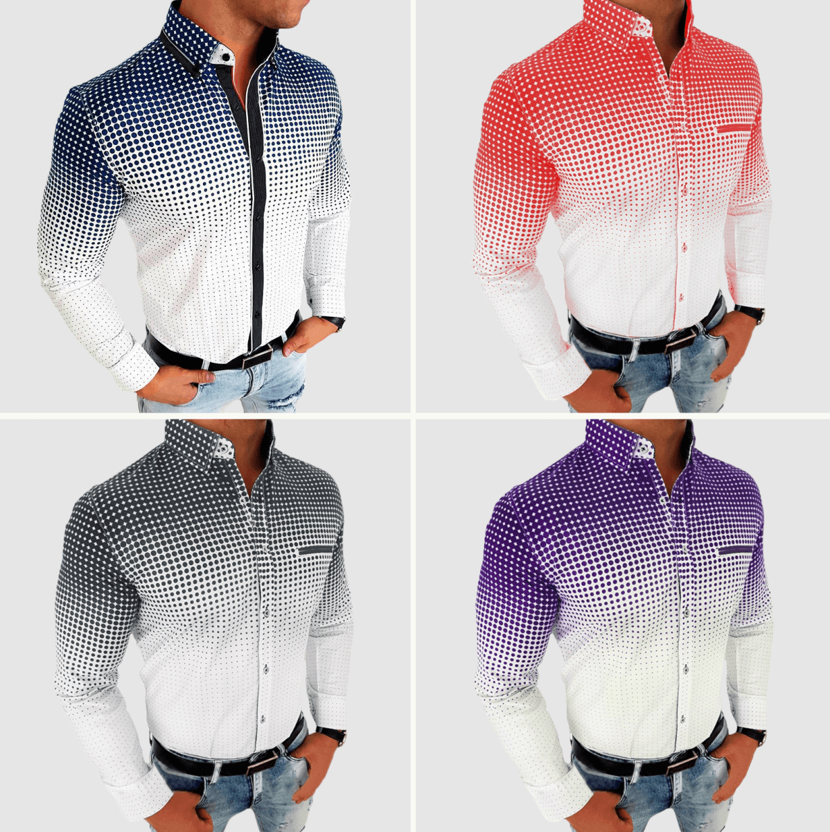 CloudExplosion Men’s Blouse Shirt – Modern Casual Graphic Shirt for Everyday Style