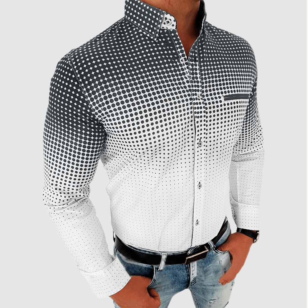 CloudExplosion Men’s Blouse Shirt – Modern Casual Graphic Shirt for Everyday Style