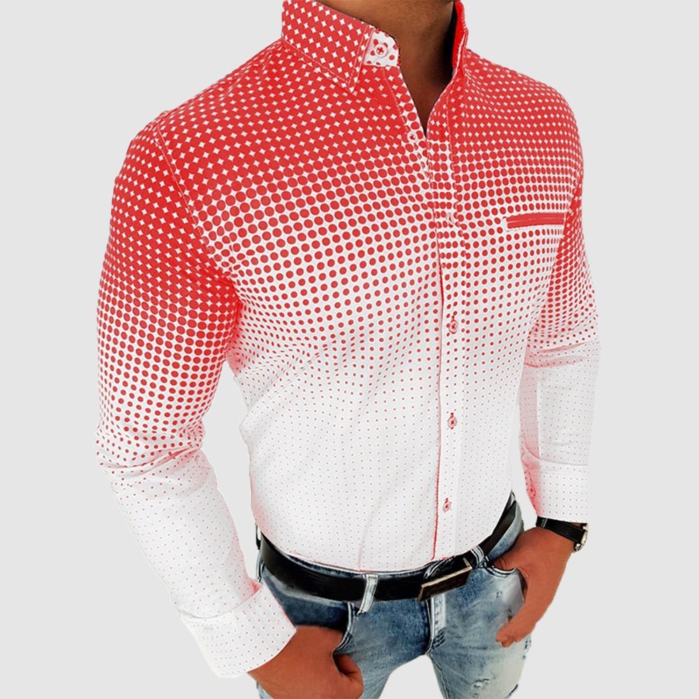 CloudExplosion Men’s Blouse Shirt – Modern Casual Graphic Shirt for Everyday Style