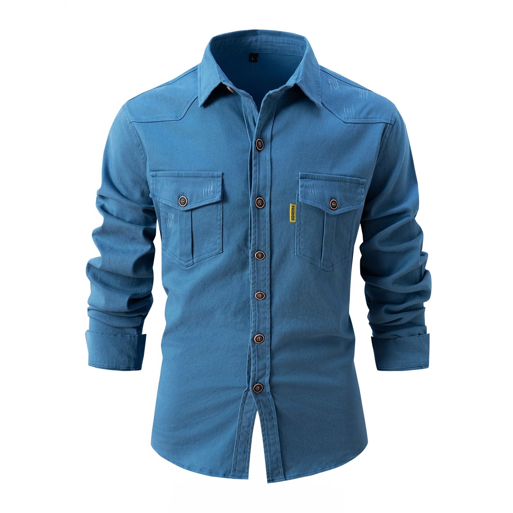 Premier Washed Cotton Shirt – Men’s Soft Casual Button-Up