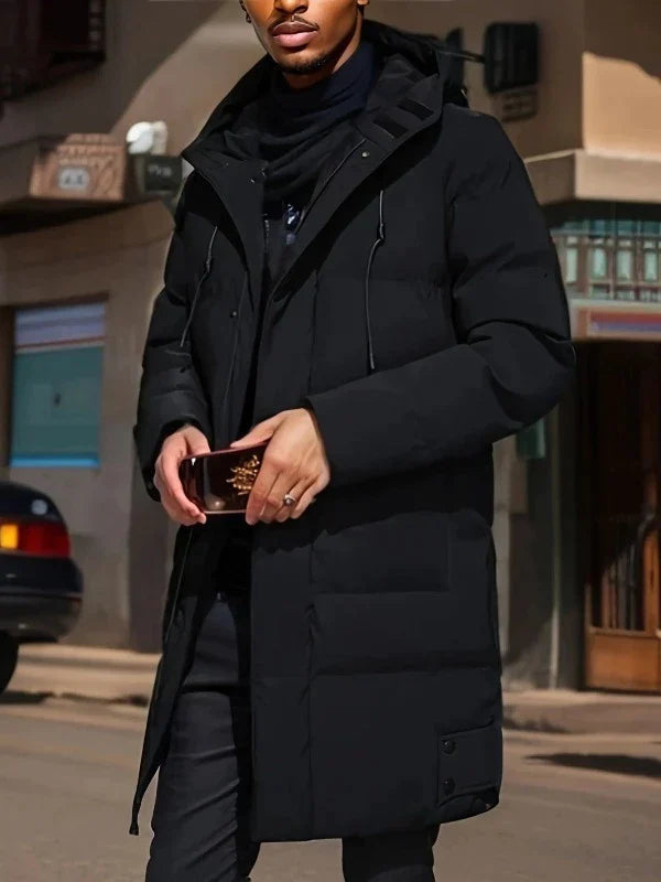 Elegant Long Men’s Coat – Warm Winter Overcoat - Solorfit