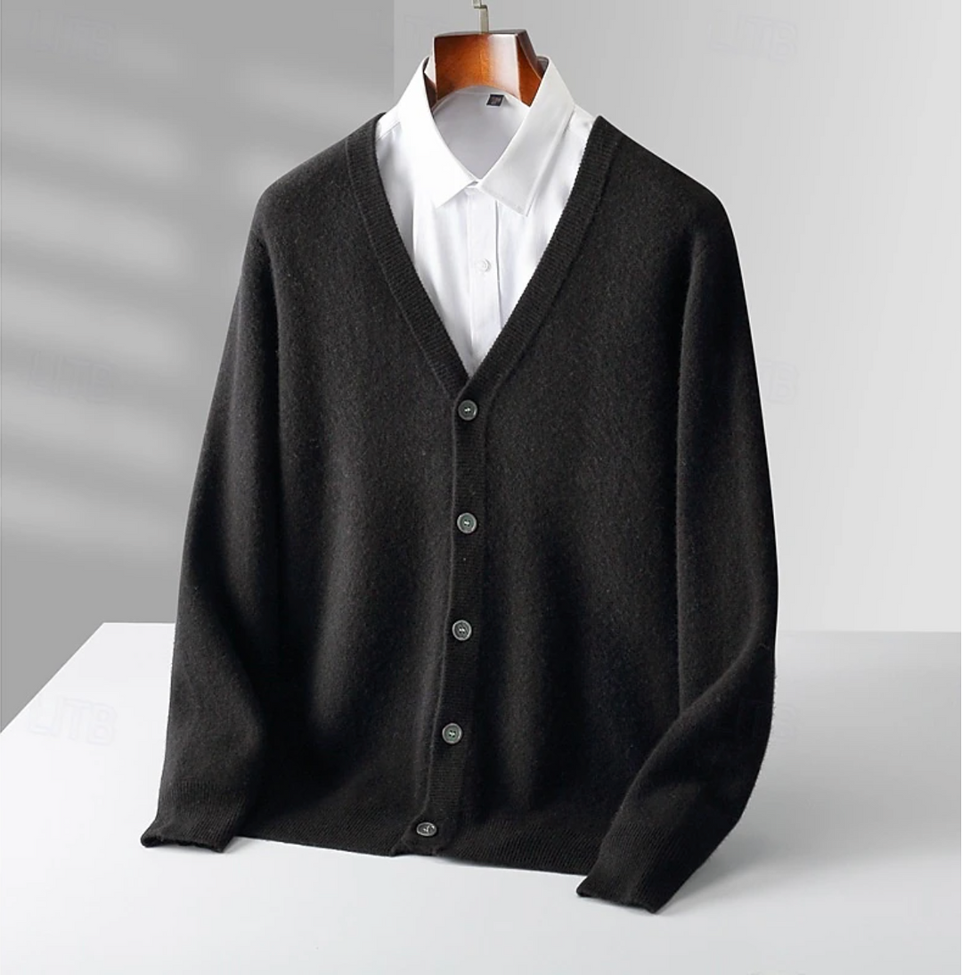 Victor | Men’s Wool Cardigan Vest – Elegant Classic Buttoned Vest with Versatile Comfort