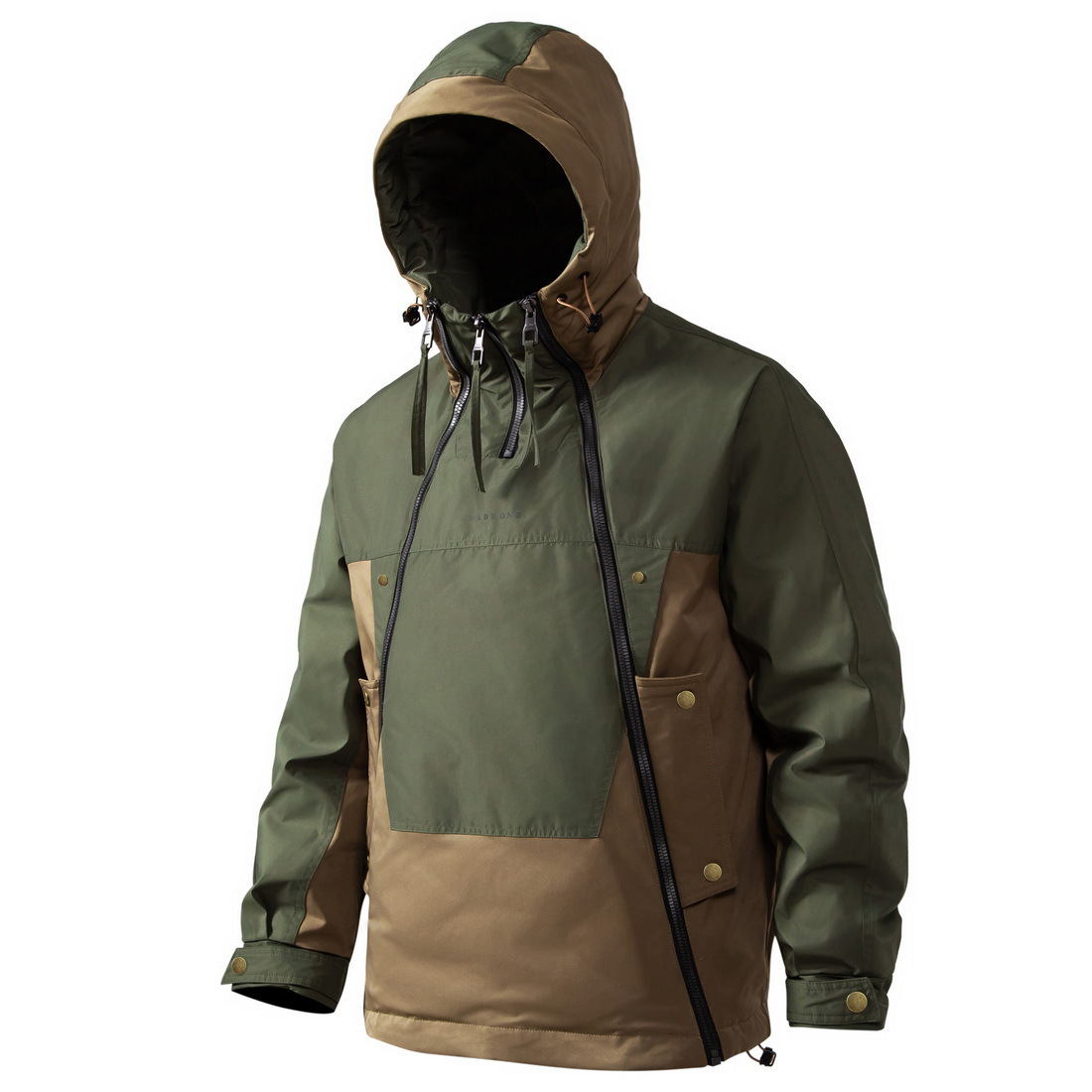 Men’s Winter Zip-Up Jacket with Removable Hood – Warm Padded Coat for Cold Weather