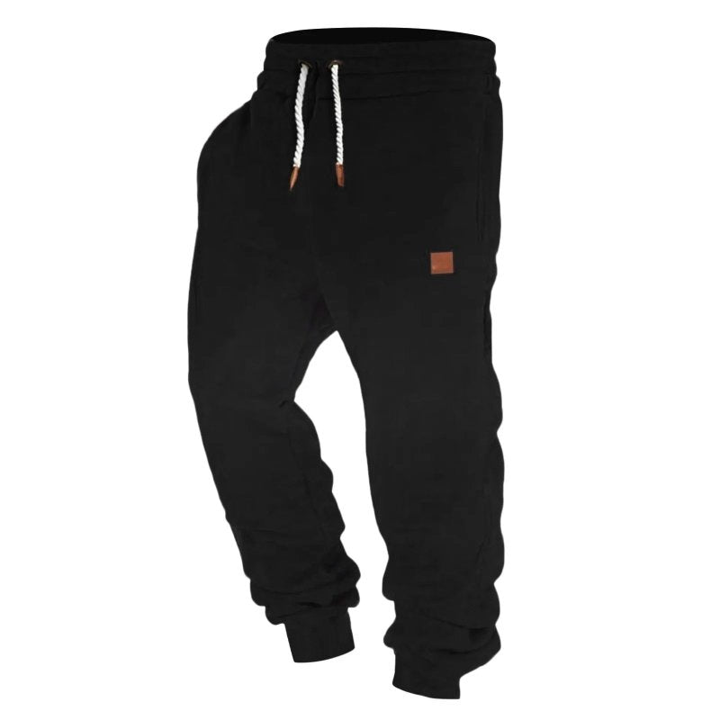 Men's casual sports pants with drawstring closure for winter comfort