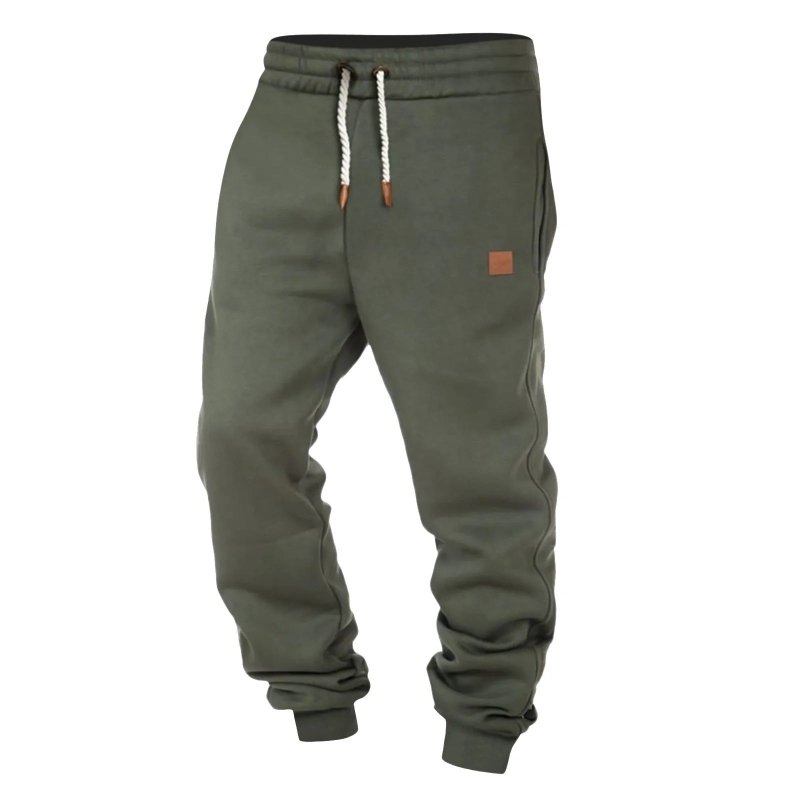 Men's casual sports pants with drawstring closure for winter comfort