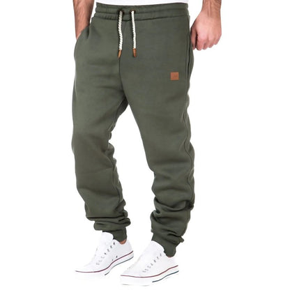 Men's casual sports pants with drawstring closure for winter comfort