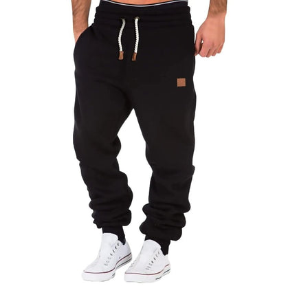 Men's casual sports pants with drawstring closure for winter comfort