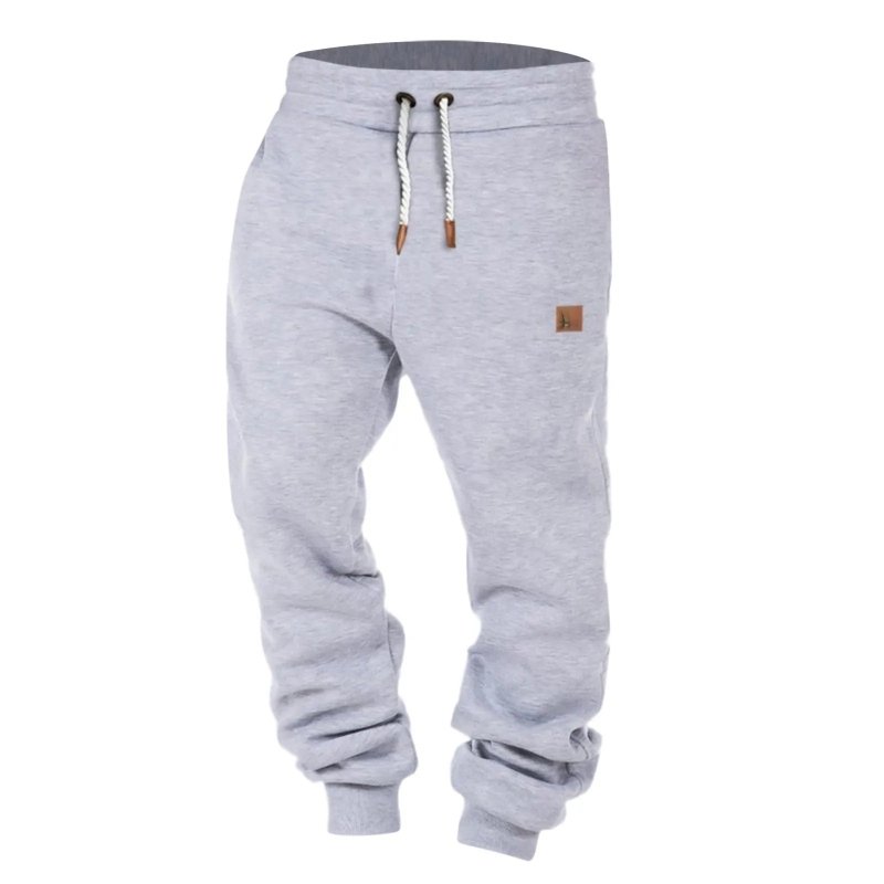 Men's casual sports pants with drawstring closure for winter comfort