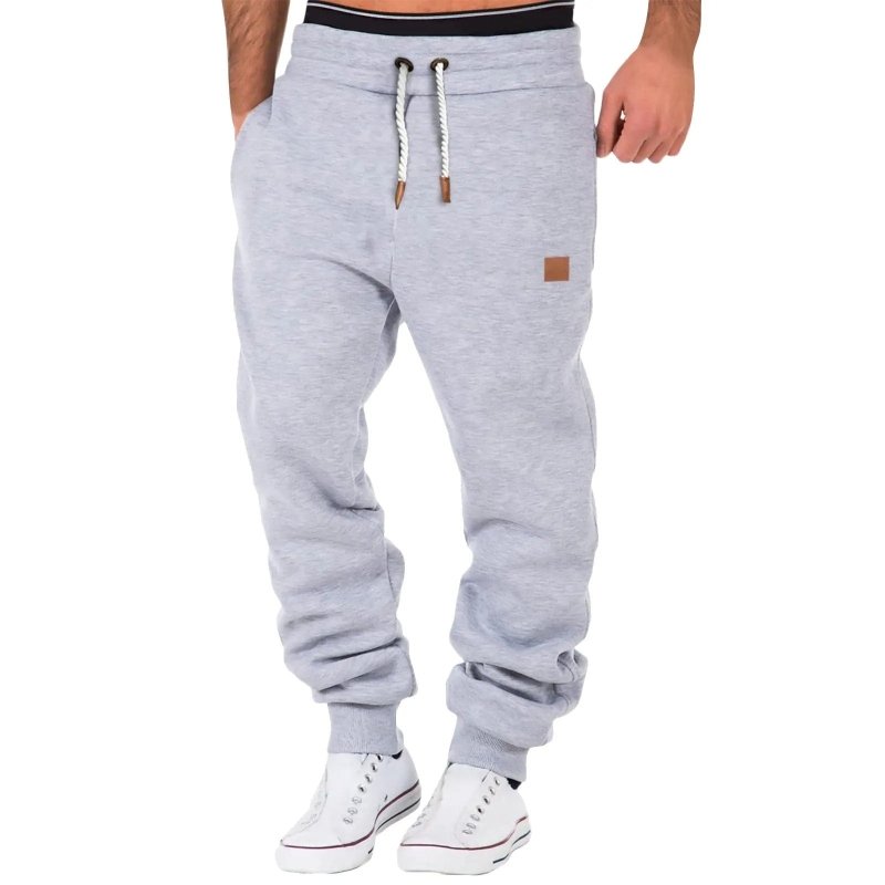 Men's casual sports pants with drawstring closure for winter comfort