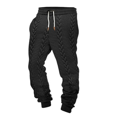 Men's Casual Jacquard Lace-Up Loose Sports Pants 42793213M