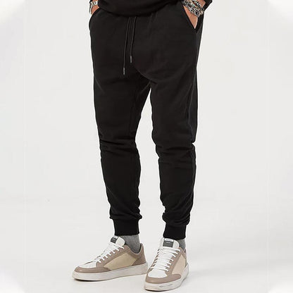 Men's Retro Casual Solid Color Jogging Drawstring Sweatpants 90828090TO