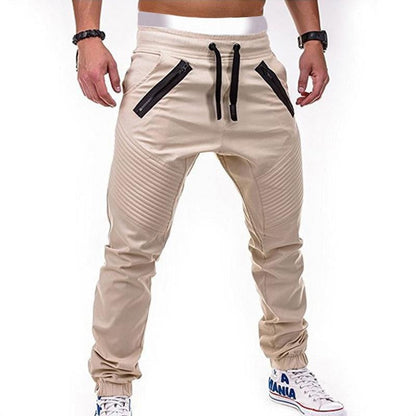 Men's Casual Lace-up Elastic Waist Loose Sweat Pants 27096396M