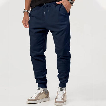 Men's Retro Casual Solid Color Jogging Drawstring Sweatpants 90828090TO