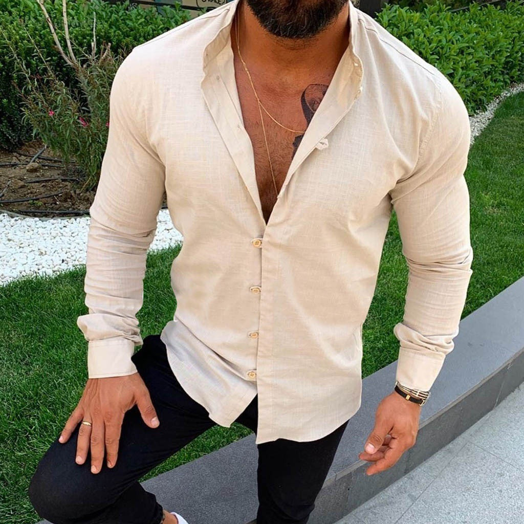Loïs | Solid Linen Men’s Shirt