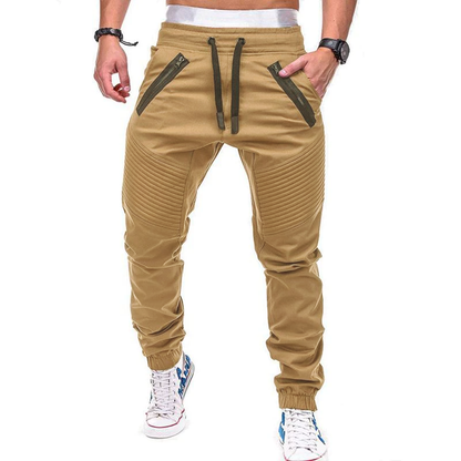 Men's Casual Lace-up Elastic Waist Loose Sweat Pants 27096396M