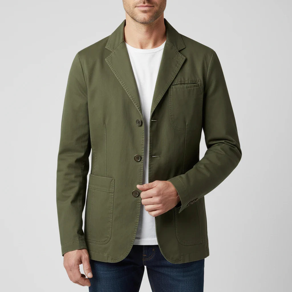 Men's Three-Button Casual Blazer