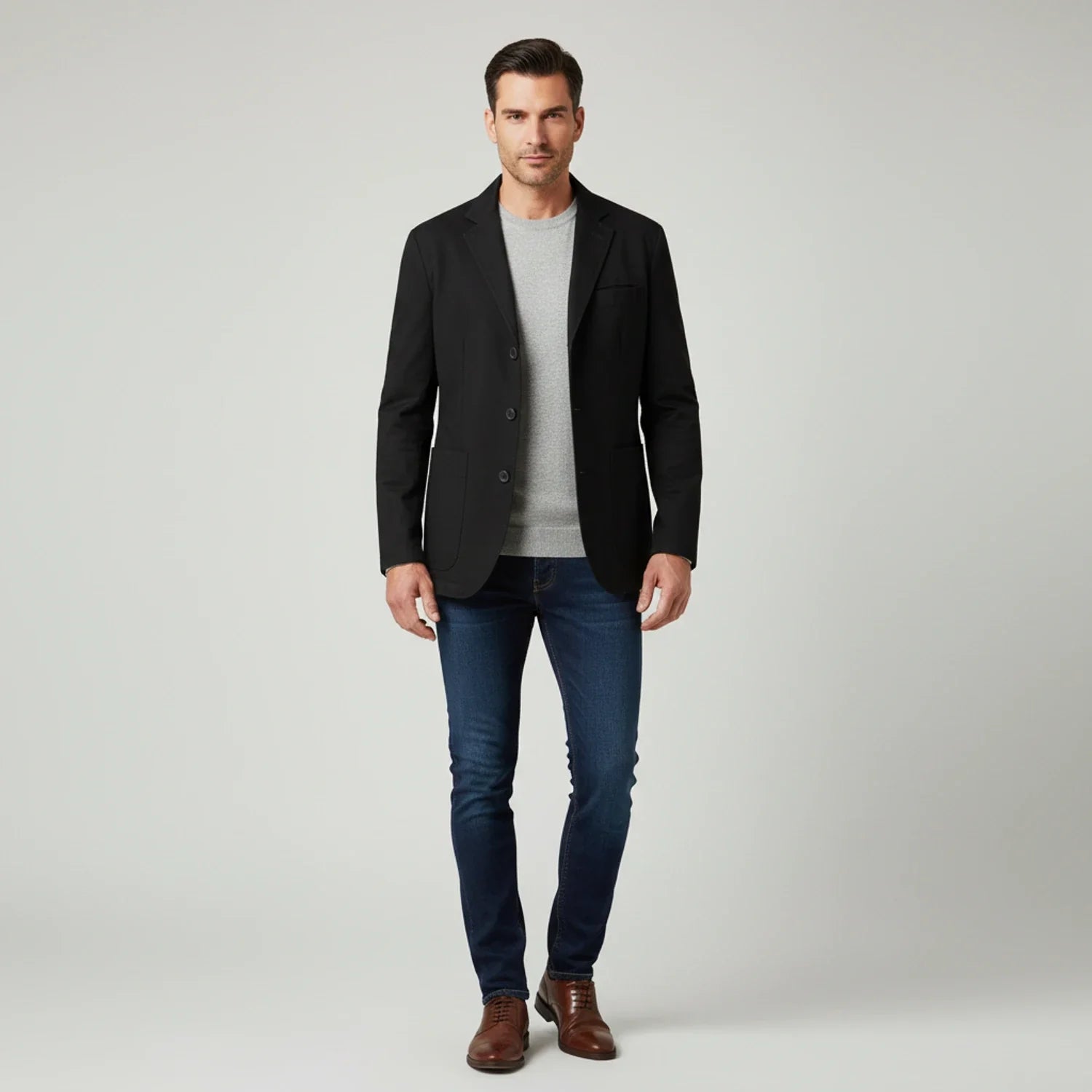 Men's Three-Button Casual Blazer