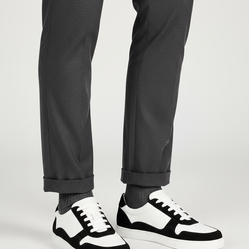 Noir City | Black and White Sneakers – Classic Casual Shoes