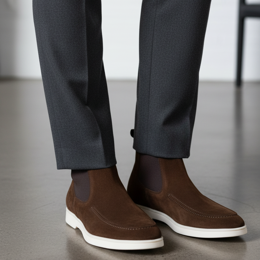 Chocolate City Chelsea Boots – Men’s Brown Suede Ankle Boots