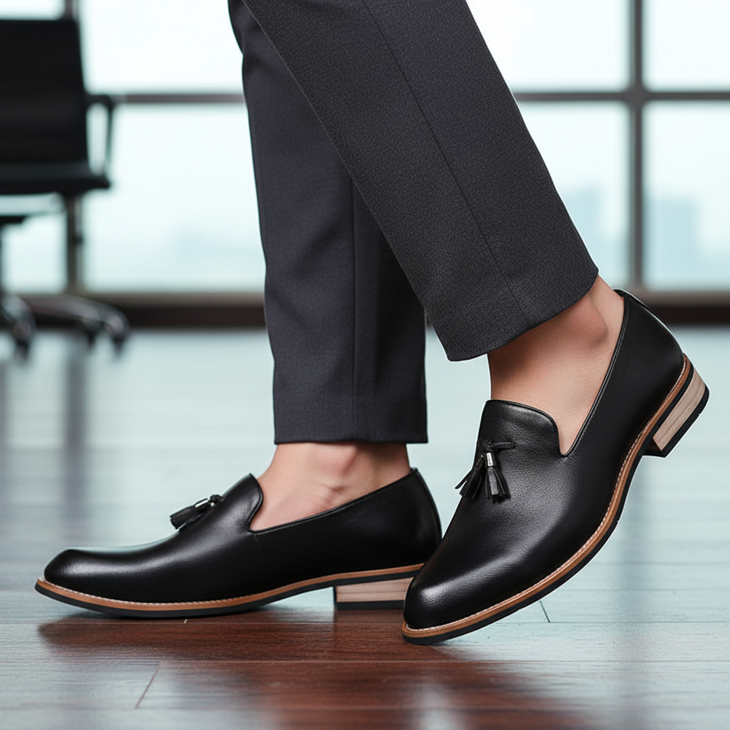 Men’s Retro Leather Shoes – Casual Trendy Fashion Shoes for Everyday Style