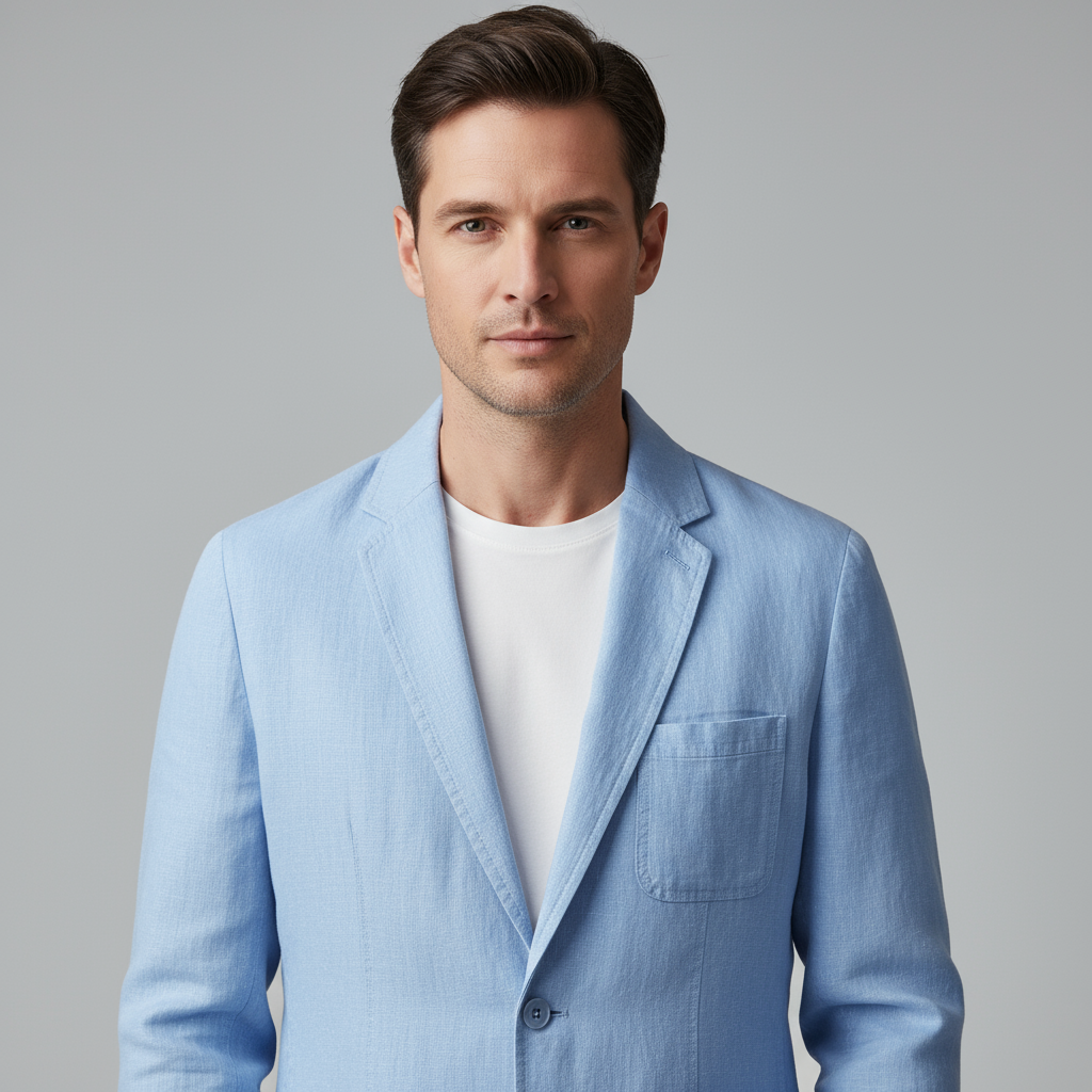 Enzo Conti Luxe Linen Jacket – Men’s Lightweight Tailored Blazer