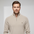 Men’s Sweater –  Soft Fabric – Classic Fit – Half-Zip Collar – Ribbed Trim - Solorfit