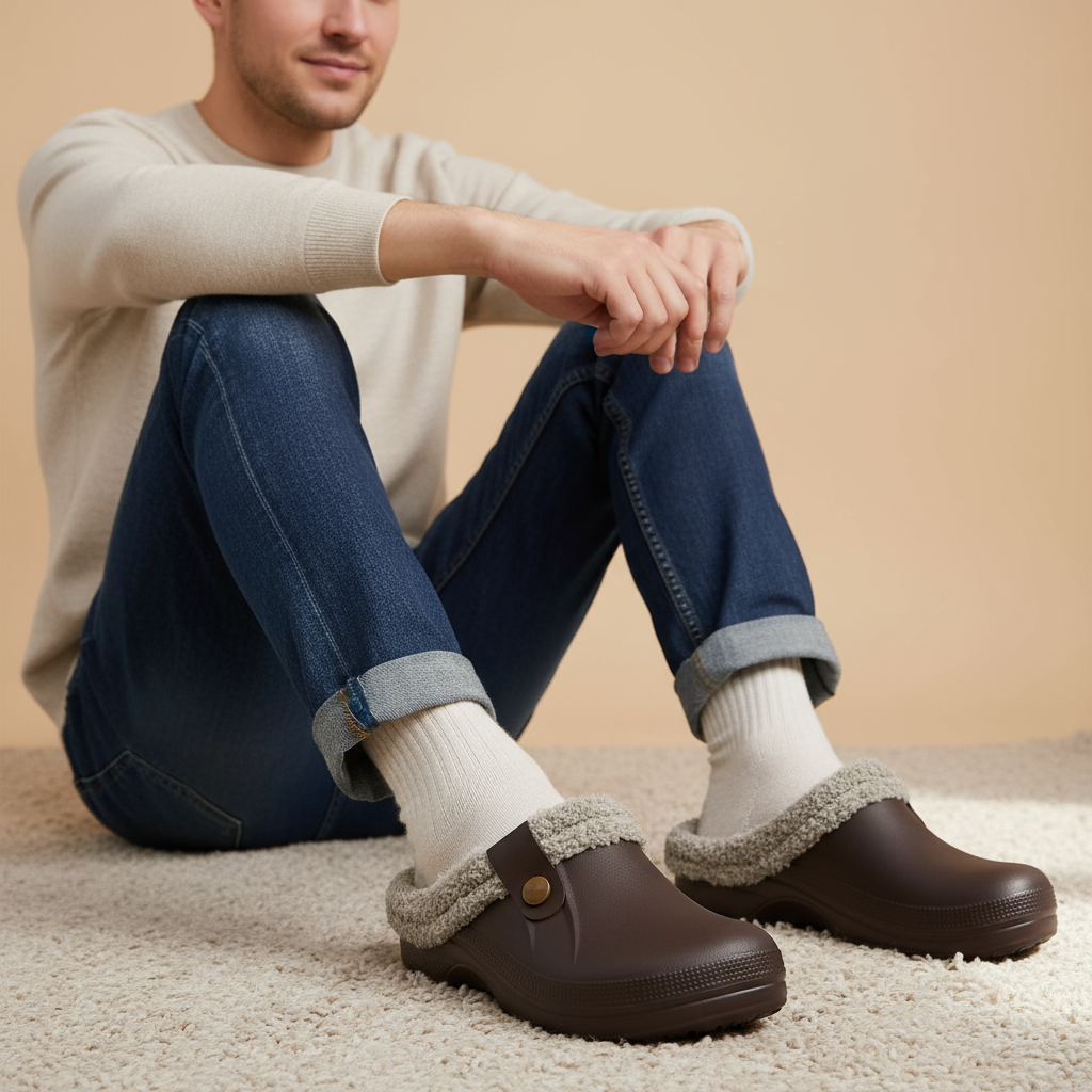 Orthopedic Waterproof Clogs for Men – Warm, Supportive & Durable