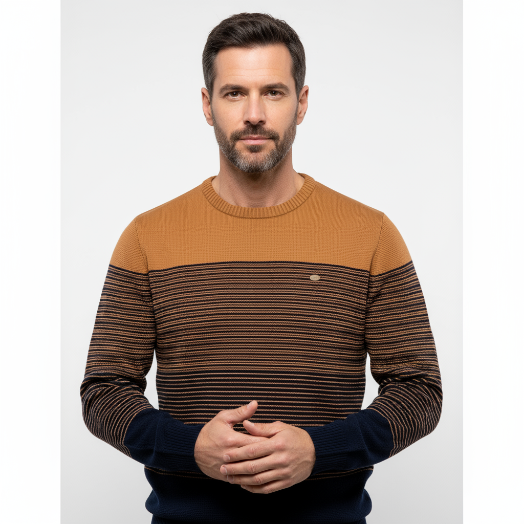 Tom Adams Striped Pullover – Men’s Casual Knit Sweater - Solorfit