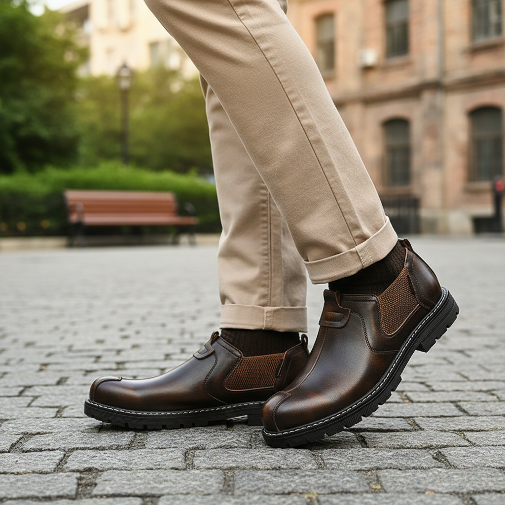 Men’s Casual Leather Loafers – Classic Slip-On Shoes for Everyday and Smart Wear