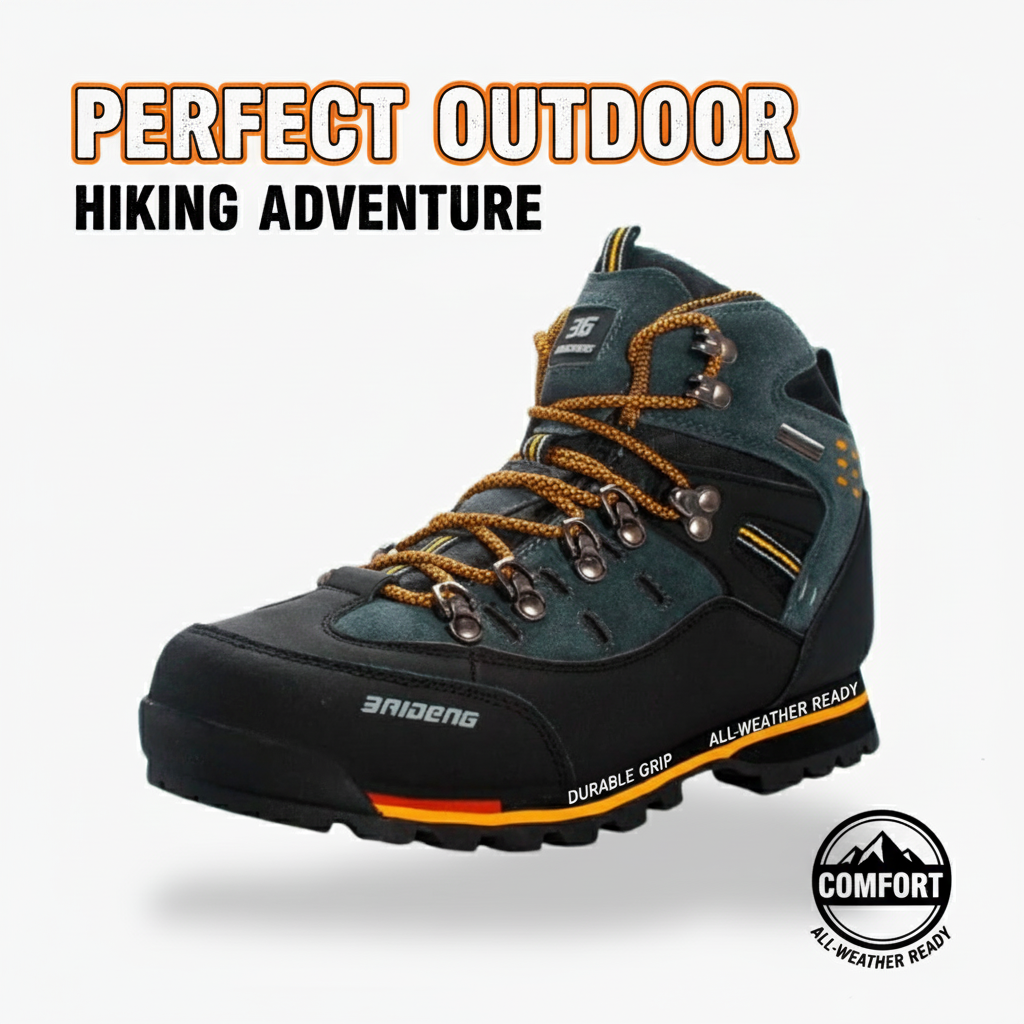 Altivaro Waterproof Men’s Hiking Shoes with Non-Slip Sole - Solorfit