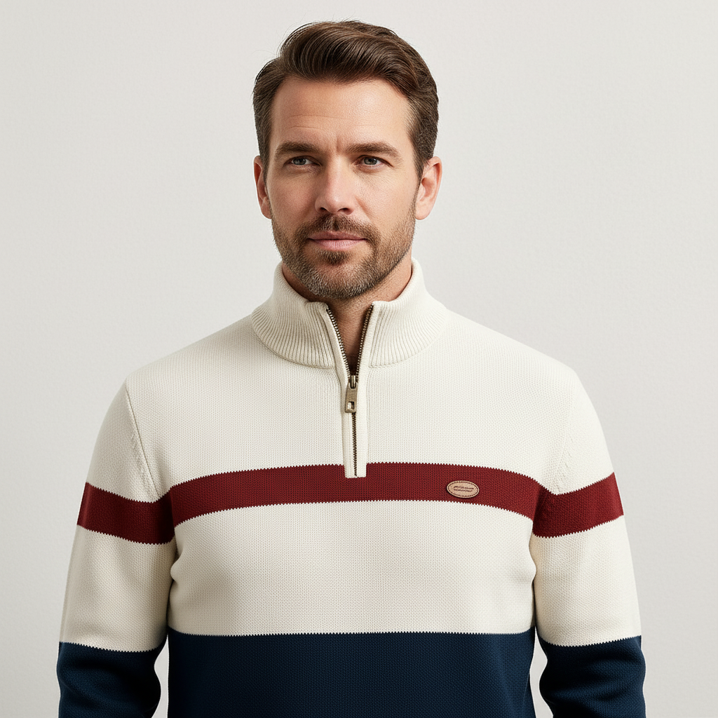 Colton Men’s Quarter-Zip Pullover – Soft Knit Mid-Layer