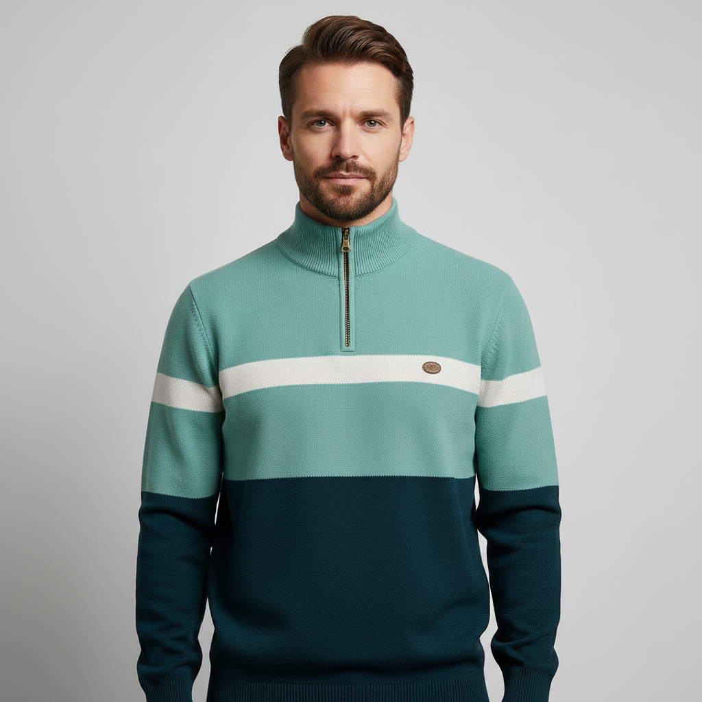Colton Men’s Quarter-Zip Pullover – Soft Knit Mid-Layer