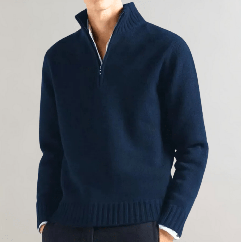 Nico Men’s Half Zip Sweater – Elegant Casual Knit Pullover for Comfort and Style