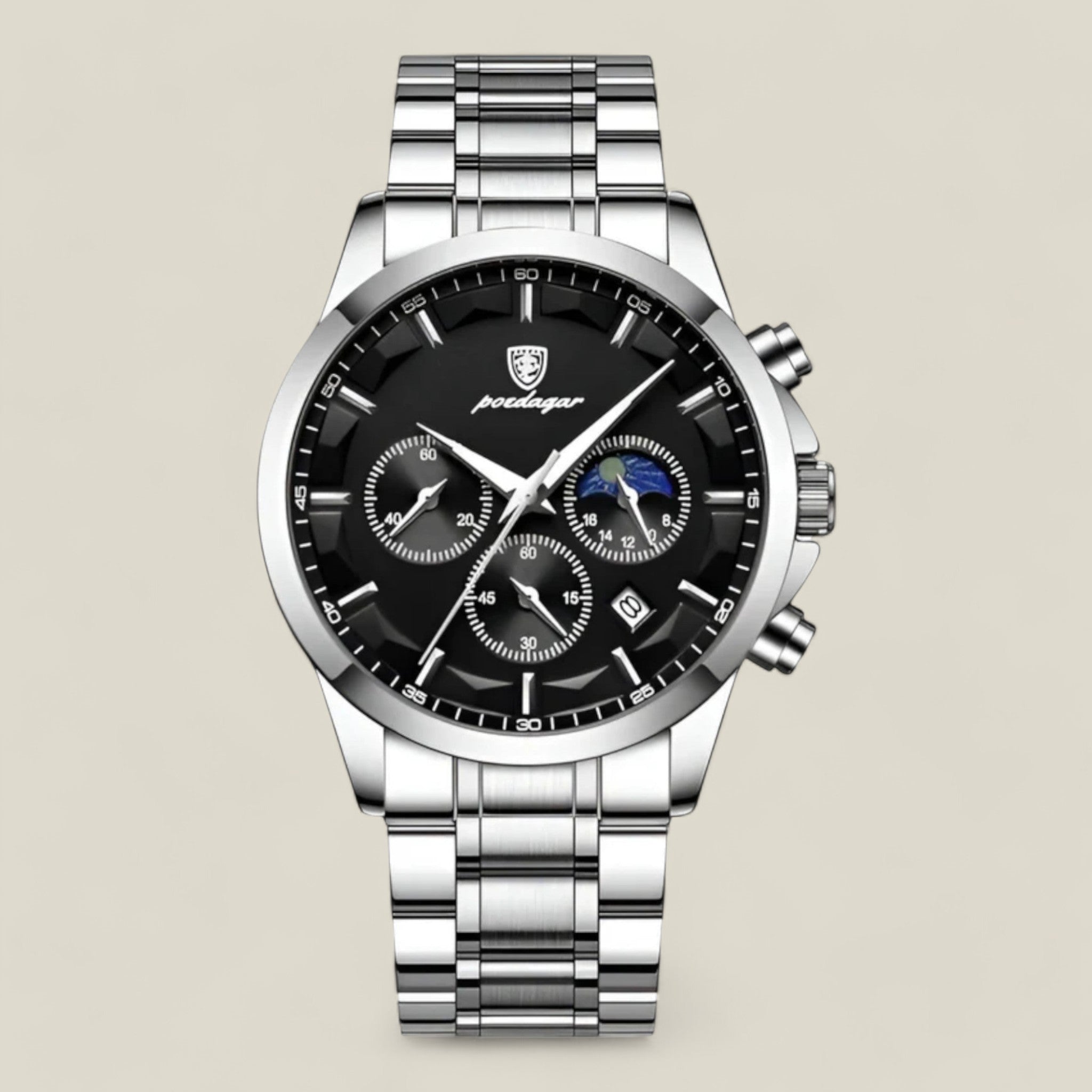 Men’s Classic Watch – Elegant Stainless Steel Wristwatch for Business and Formal Wear