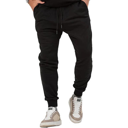 Men's Retro Casual Solid Color Jogging Drawstring Sweatpants 90828090TO