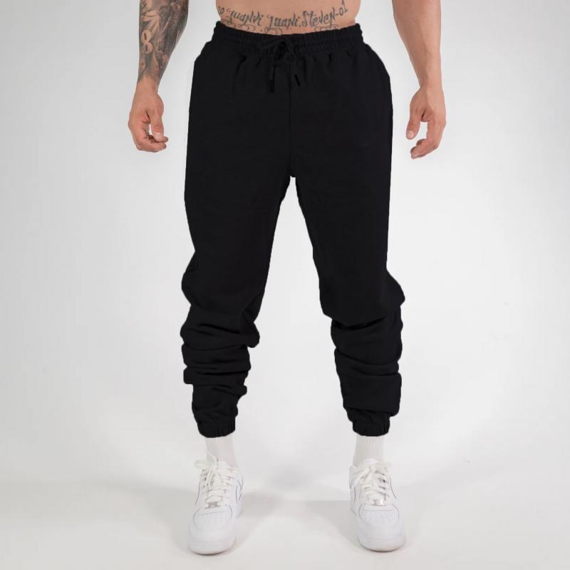 Men's Solid Color Elastic Waist Casual Sports Pants 30839689Z