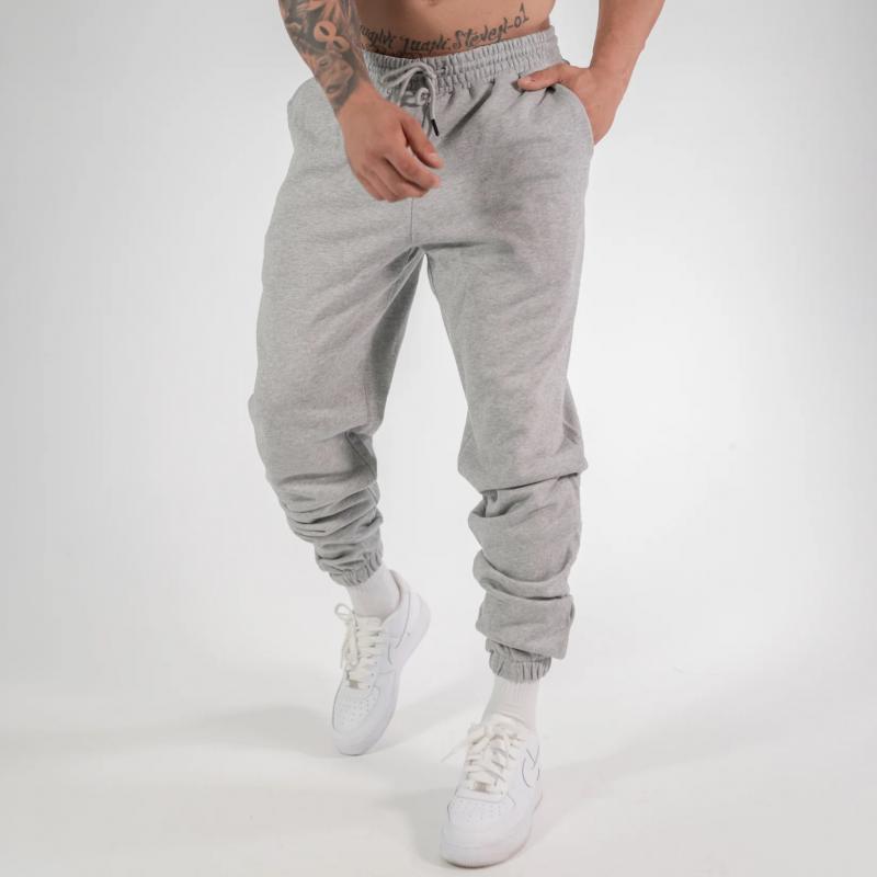 Men's Solid Color Elastic Waist Casual Sports Pants 30839689Z