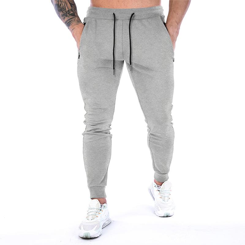 Men's Solid Drawstring Elastic Waist Fitness Sports Pants 36666523Z